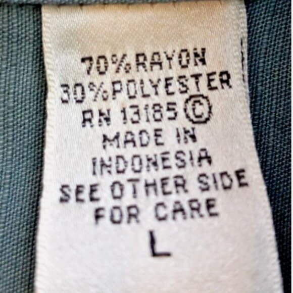 Campia Moda Men’s Shirt Size L Blue Gray Button Down Long Sleeve Pocket EUC - Picture 12 of 15